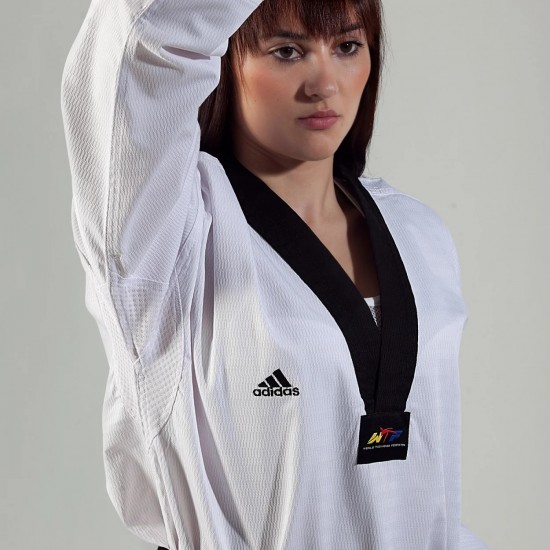 Uniforma Taekwondo adidas CHAMPION III Black Collar Uniforma Taekwondo adidas CHAMPION III Black Collar