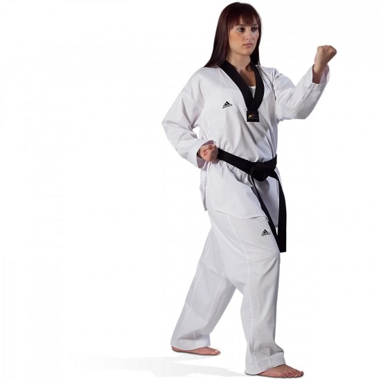 Uniforma Taekwondo adidas CHAMPION III Black Collar Uniforma Taekwondo adidas CHAMPION III Black Collar