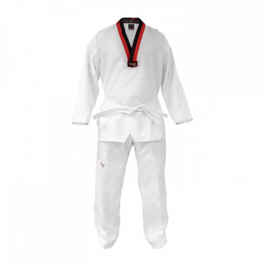 Dobok Taekwondo Olympus STUDENT PRIME (Negru / Roșu - Guler în V) Dobok Taekwondo Olympus STUDENT PRIME (Negru / Roșu - Guler în V)