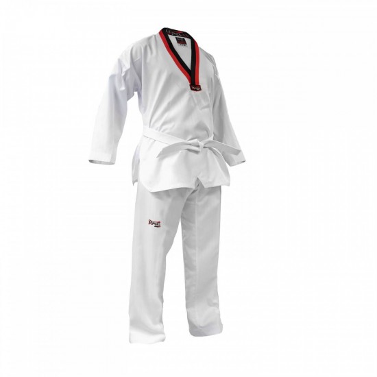 Dobok Taekwondo Olympus STUDENT PRIME (Negru / Roșu - Guler în V) Dobok Taekwondo Olympus STUDENT PRIME (Negru / Roșu - Guler în V)