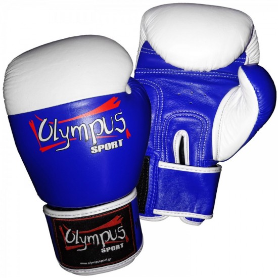 Manusi de box Olympus RAJA COMPETITION Velcro din piele naturala