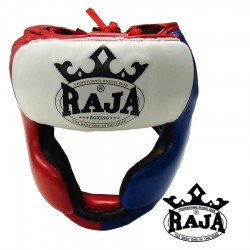 Casca Raja protectie barbie si obraz din piele Albastru / Rosu / Alb