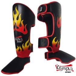 Tibiera Olympus Raja FIRE FLAME Piele negru