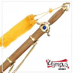 Sabie Traditionala Wushu Hard Tsuba Blue Eye Auriu/Maro Sabie Traditionala Wushu Hard Tsuba Blue Eye Auriu/Maro