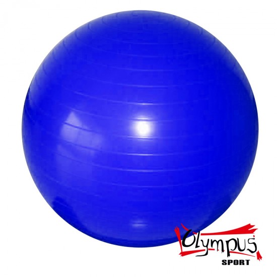 Minge de Fitness 75cm albastra pentru stabilitate Pilates si Yoga