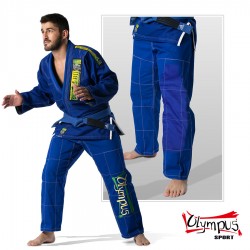 Uniforma Jiu-Jitsu Brazilian Olympus Albastra 550 gr Pearl - Pantaloni Extra fara logo
