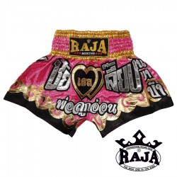 Sort Thaiboxing Raja HEARTS Pink RTB-258