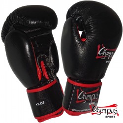 Manusi de box Olympus din piele THAI Style negru-rosu Manusi de box Olympus din piele THAI Style negru-rosu