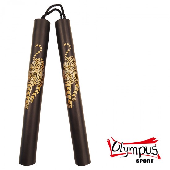 Nunchaku Spuma negru cu Tigru