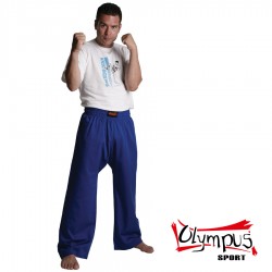 Pantaloni de bumbac albastru Olympus